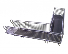 4’ Wide x 24’ Long “L” ADA Ramp with 4’ x 4’ Mid & Top Landing
