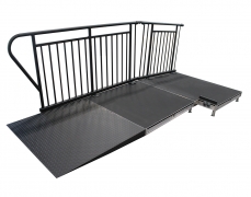 4' x 4' Black Powder Coated Diamond Plate Starter Ramp 