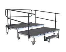 8’ x 8’ @ 16” & 24”H 2-Tier Rolling Riser
